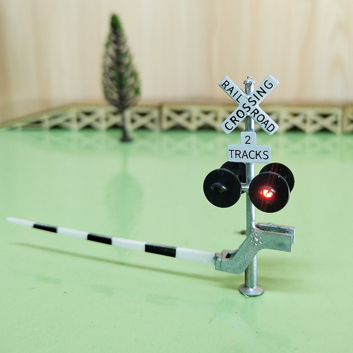 1 x HO scale railroad grade crossing signal black arm gate stop lever #S42RB